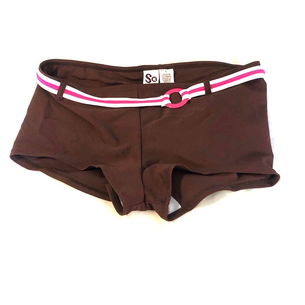 Belted Swim Boy Shorts
